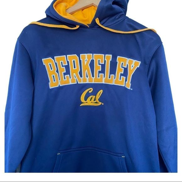 Majestic Berkeley California navy & yellow hoodie - Picture 2 of 6